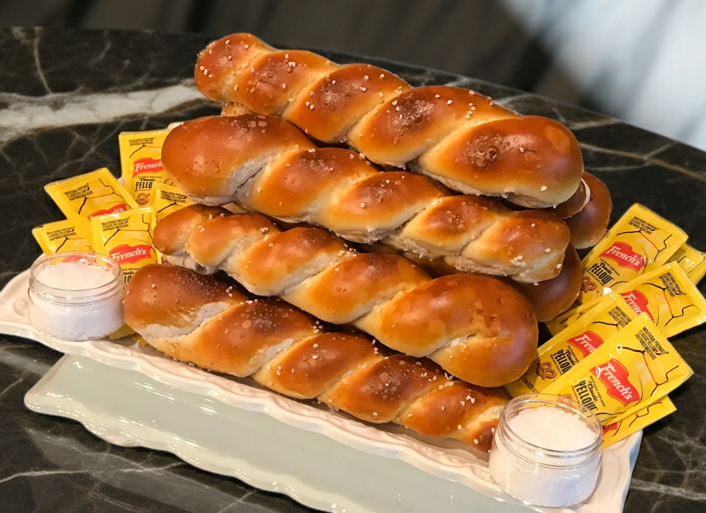 Two full size pretzels “Twisted” together 10 package